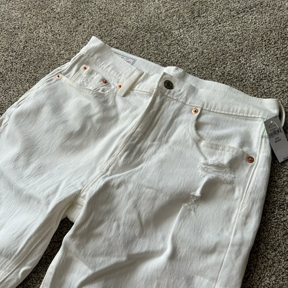 GAP White Cheeky straight high rise l Jeans 4P/27P - Picture 3 of 6